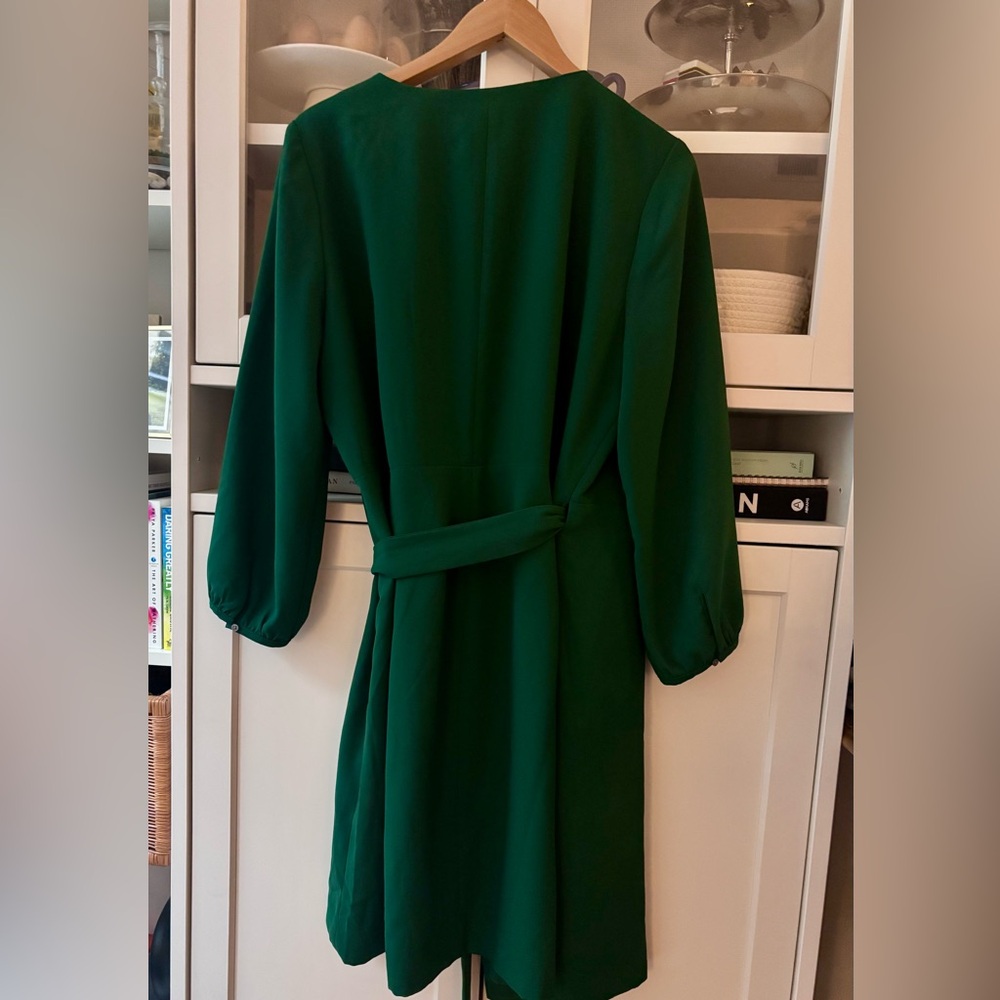 J. Crew Forest Green Long Sleeve Dress